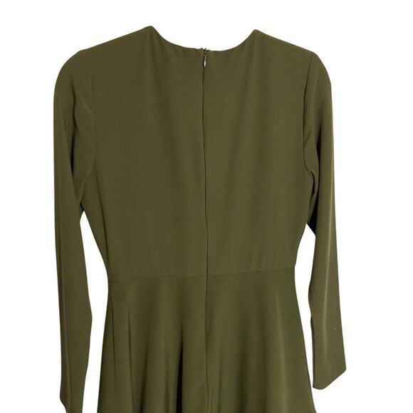 Hutch Cami Mini Dress Long Sleeves Green Tiered-sz 4 - Picture 9 of 10
